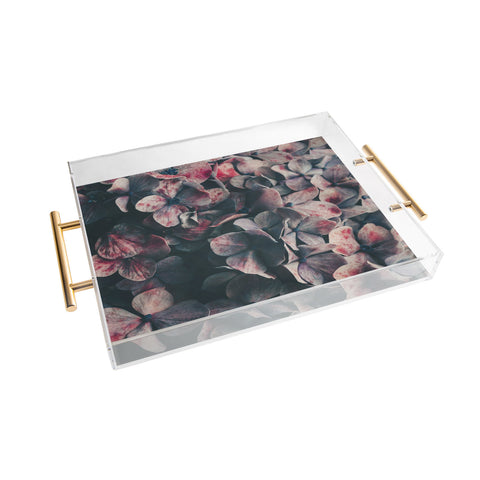 Ingrid Beddoes Hydrangea Moody Blues Acrylic Tray