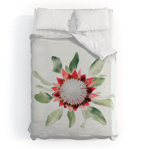 Ingrid Beddoes King Protea flower II Duvet Cover