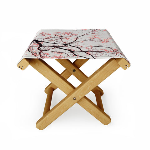 Ingrid Beddoes Magnolia Flowers Pink Folding Stool