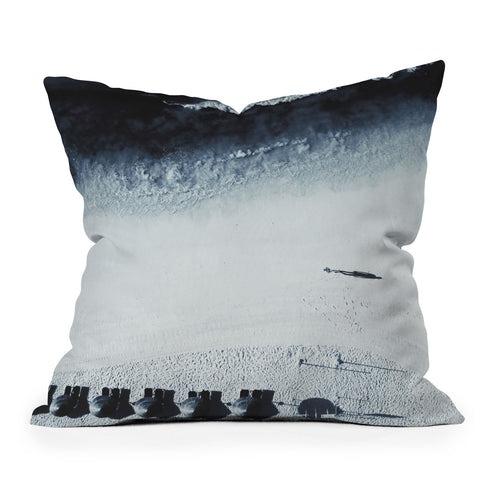 Ingrid Beddoes Ocean Moody Blues Walk Outdoor Throw Pillow