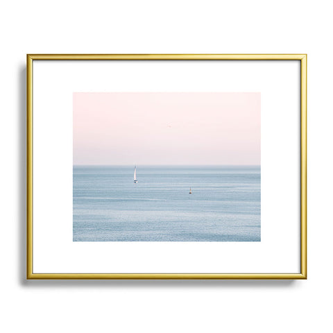 Ingrid Beddoes Ocean Pink Sky Metal Framed Art Print