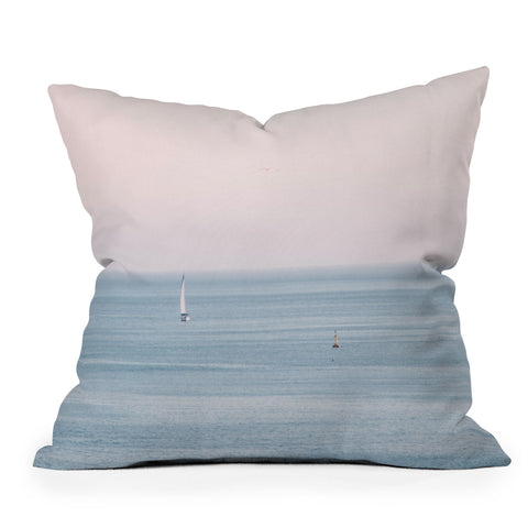 Ingrid Beddoes Ocean Pink Sky Outdoor Throw Pillow