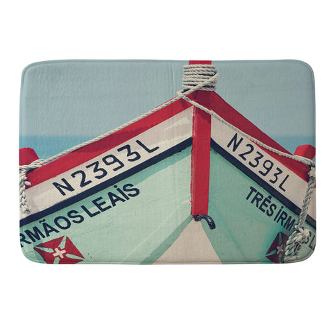 Ingrid Beddoes Portuguese fishing boat Memory Foam Bath Mat