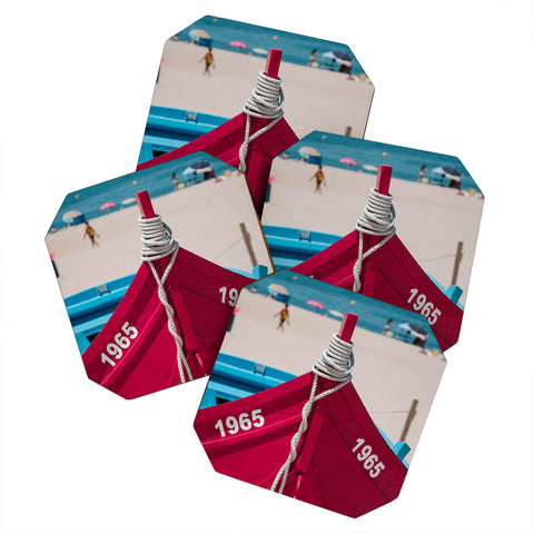 Ingrid Beddoes Portuguese fishing boat II Coaster Set