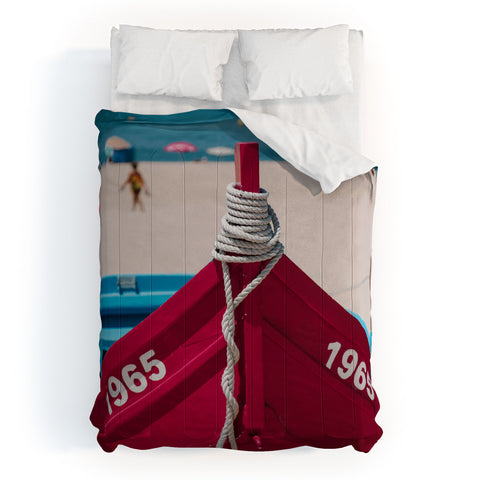 Ingrid Beddoes Portuguese fishing boat II Comforter