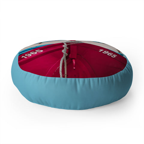 Ingrid Beddoes Portuguese fishing boat II Floor Pillow Round