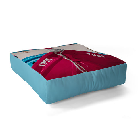 Ingrid Beddoes Portuguese fishing boat II Floor Pillow Square