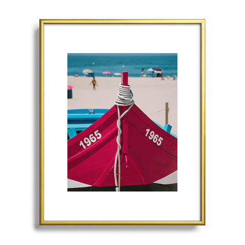 Ingrid Beddoes Portuguese fishing boat II Metal Framed Art Print