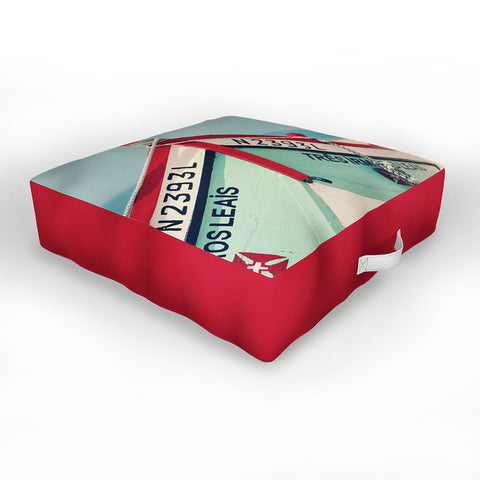 Ingrid Beddoes Portuguese fishing boat Outdoor Floor Cushion