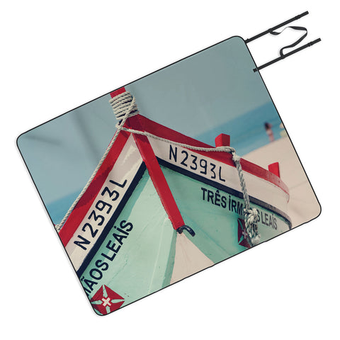 Ingrid Beddoes Portuguese fishing boat Picnic Blanket