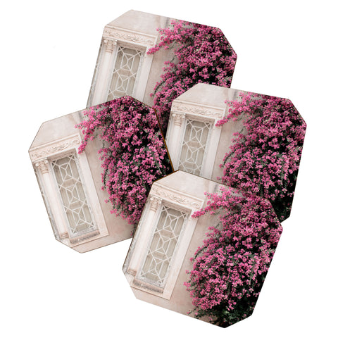 Ingrid Beddoes Pretty Window Bougainvillea Coaster Set