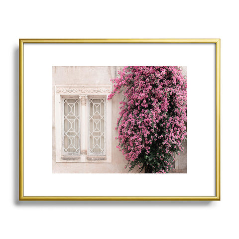 Ingrid Beddoes Pretty Window Bougainvillea Metal Framed Art Print