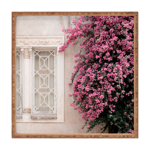 Ingrid Beddoes Pretty Window Bougainvillea Square Tray