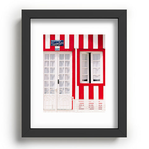 Ingrid Beddoes Red Stripes Beach House Recessed Framing Rectangle