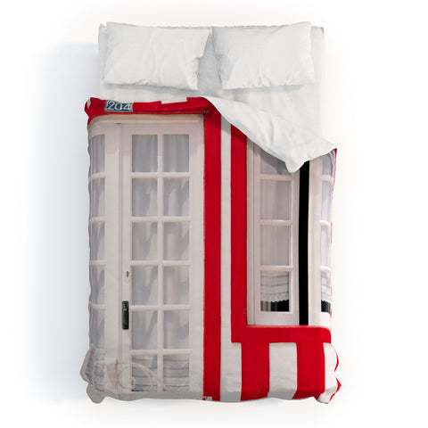 Ingrid Beddoes Red Stripes Beach House Duvet Cover