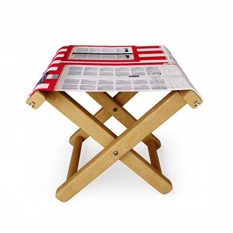 Ingrid Beddoes Red Stripes Beach House Folding Stool