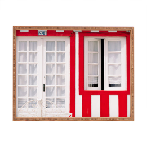 Ingrid Beddoes Red Stripes Beach House Rectangular Tray