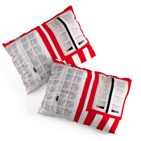 Ingrid Beddoes Red Stripes Beach House Pillow Shams