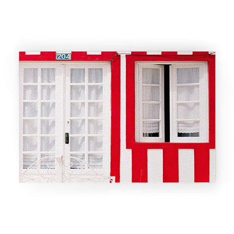 Ingrid Beddoes Red Stripes Beach House Welcome Mat