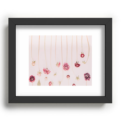 Ingrid Beddoes Strawflowers Pink Flowers Recessed Framing Rectangle