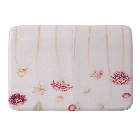 Ingrid Beddoes Strawflowers Pink Flowers Memory Foam Bath Mat