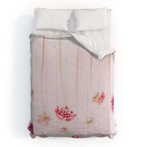 Ingrid Beddoes Strawflowers Pink Flowers Comforter