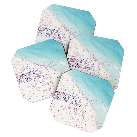 Ingrid Beddoes Summer beach love Coaster Set