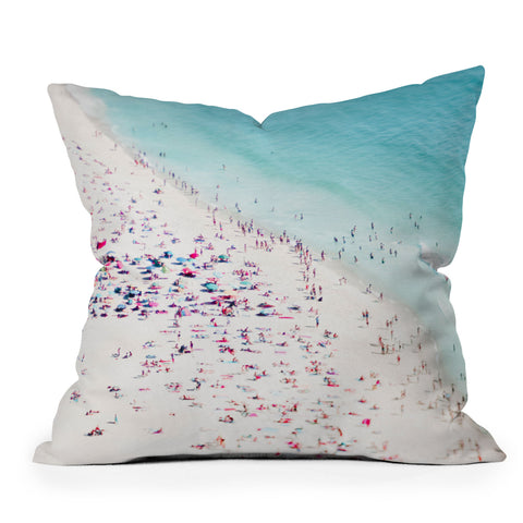 Ingrid Beddoes Summer beach love Outdoor Throw Pillow