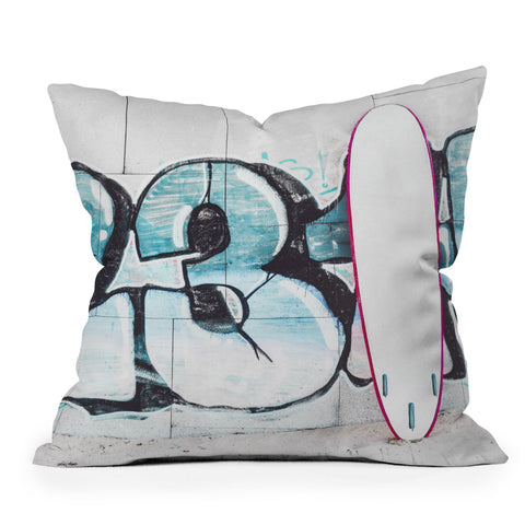 Ingrid Beddoes Surf Board 1 Outdoor Throw Pillow