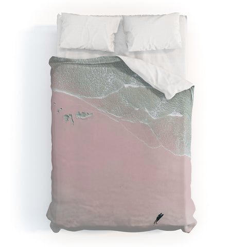 Ingrid Beddoes Surfer Chick Duvet Cover