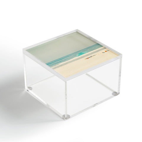 Ingrid Beddoes Turquoise Beach Umbrella Acrylic Box