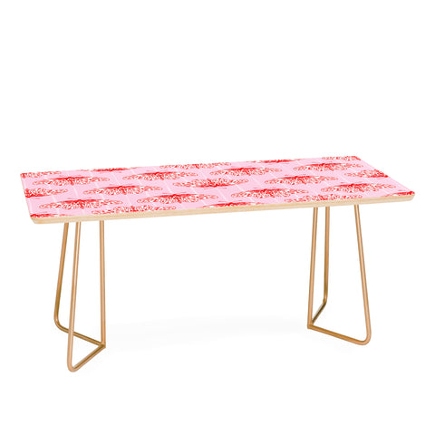 Insvy Design Studio Butterfly Pink Red Coffee Table