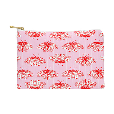 Insvy Design Studio Butterfly Pink Red Pouch