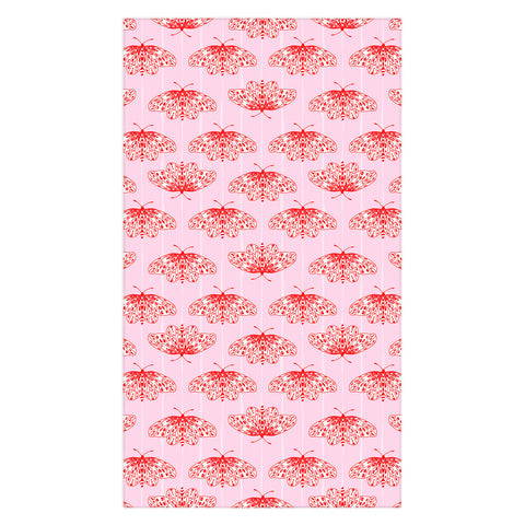 Insvy Design Studio Butterfly Pink Red Tablecloth