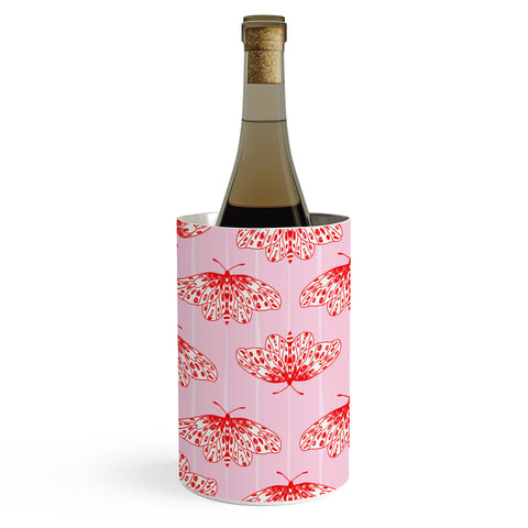 Insvy Design Studio Butterfly Pink Red Wine Chiller