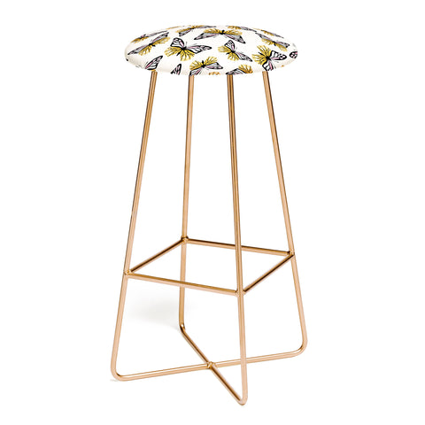 Insvy Design Studio ButterflyPink Yellow Bar Stool