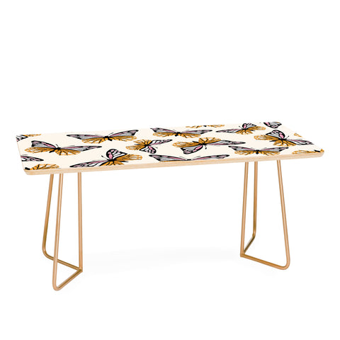 Insvy Design Studio ButterflyPink Yellow Coffee Table