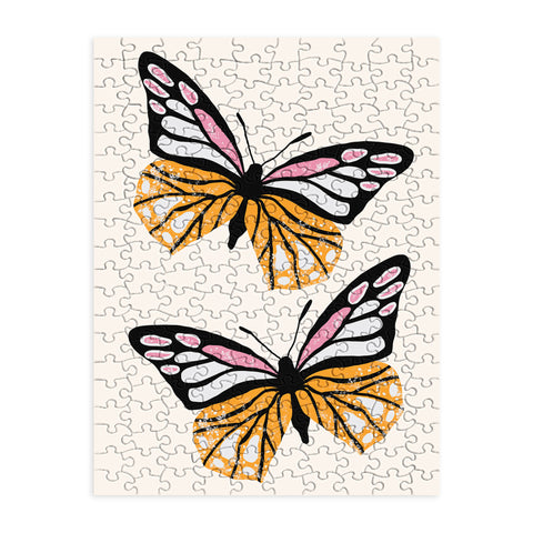 Insvy Design Studio ButterflyPink Yellow Puzzle