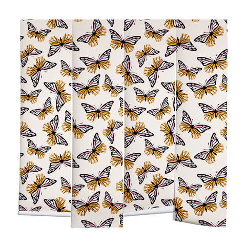 Insvy Design Studio ButterflyPink Yellow Wall Mural