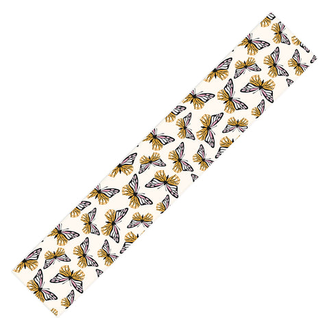 Insvy Design Studio ButterflyPink Yellow Table Runner