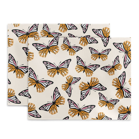 Insvy Design Studio ButterflyPink Yellow Placemat