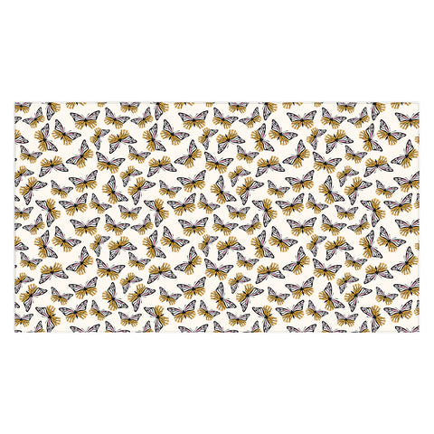 Insvy Design Studio ButterflyPink Yellow Tablecloth