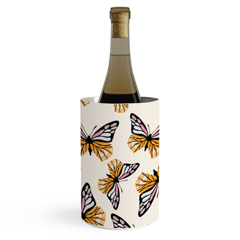 Insvy Design Studio ButterflyPink Yellow Wine Chiller