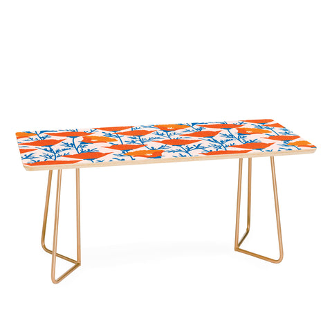 Insvy Design Studio California Poppy Orange Blue Coffee Table