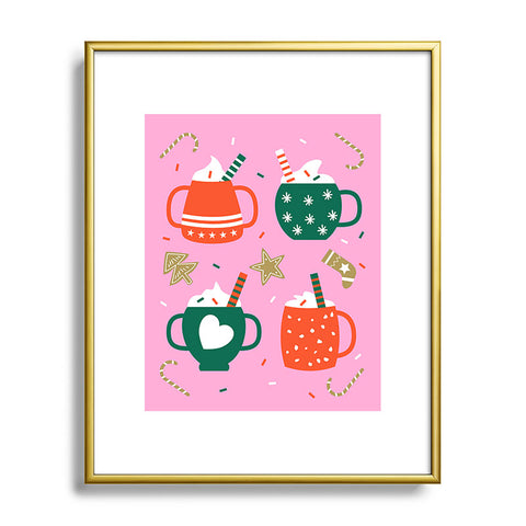Insvy Design Studio Cocoa Cookies Metal Framed Art Print