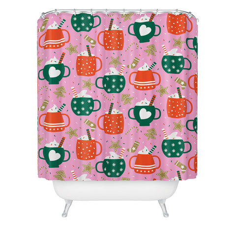 Insvy Design Studio Cocoa Cookies Shower Curtain