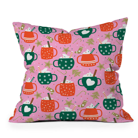 Insvy Design Studio Cocoa Cookies Outdoor Throw Pillow