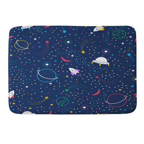 Insvy Design Studio Colourful Space Memory Foam Bath Mat