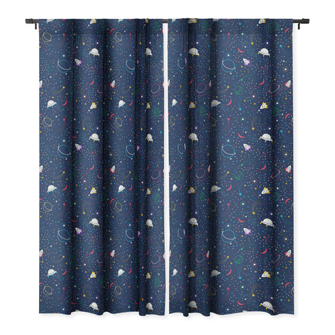Insvy Design Studio Colourful Space Blackout Window Curtain