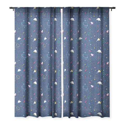 Insvy Design Studio Colourful Space Sheer Window Curtain